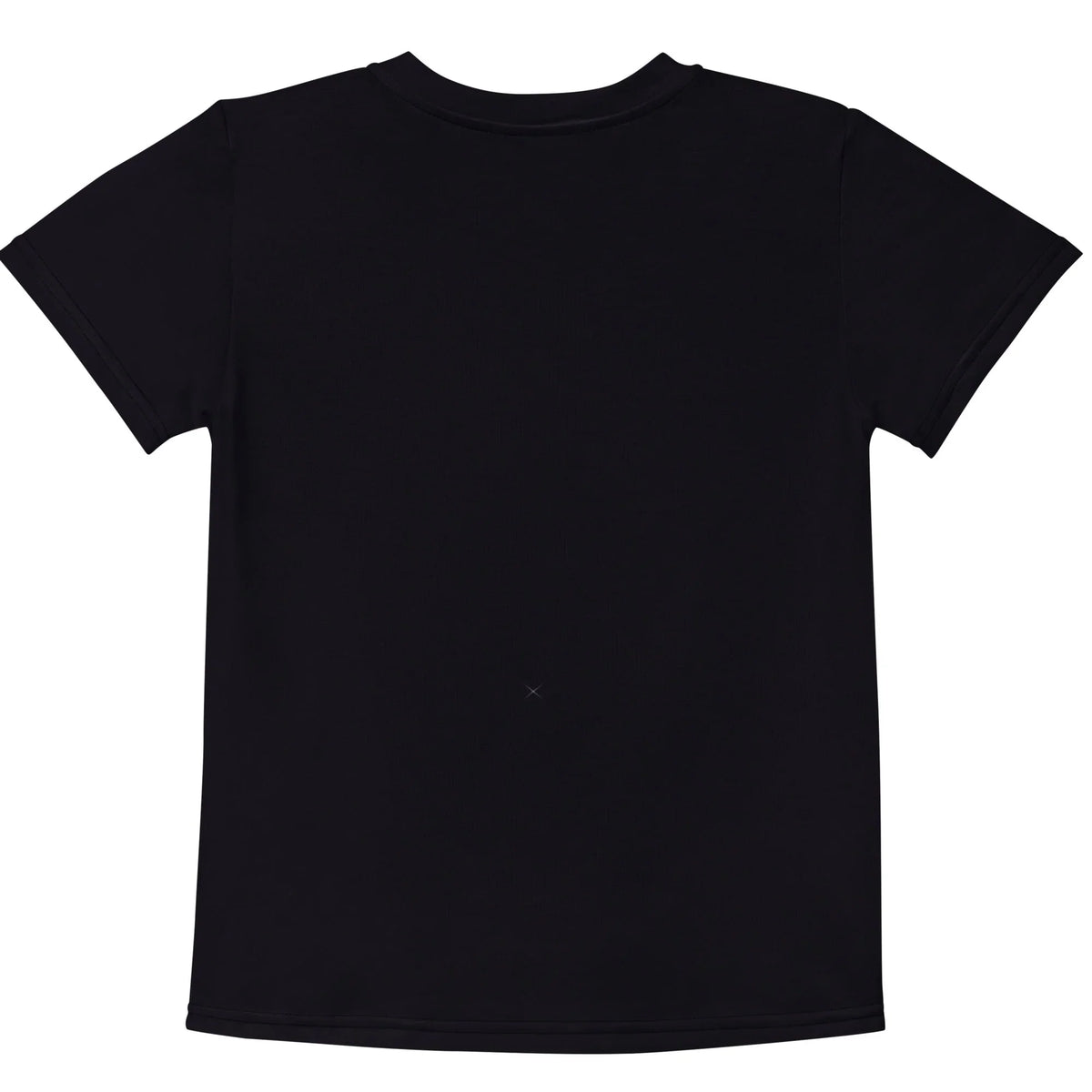 Space Wave Kid's Tee - The dynamic crouch of the white-suited astronaut contrasted against the cresting wave of impossible color, specifically the transition from a burning solar flare orange (#FF7F50) into a deep galactic violet (#8A2BE2).