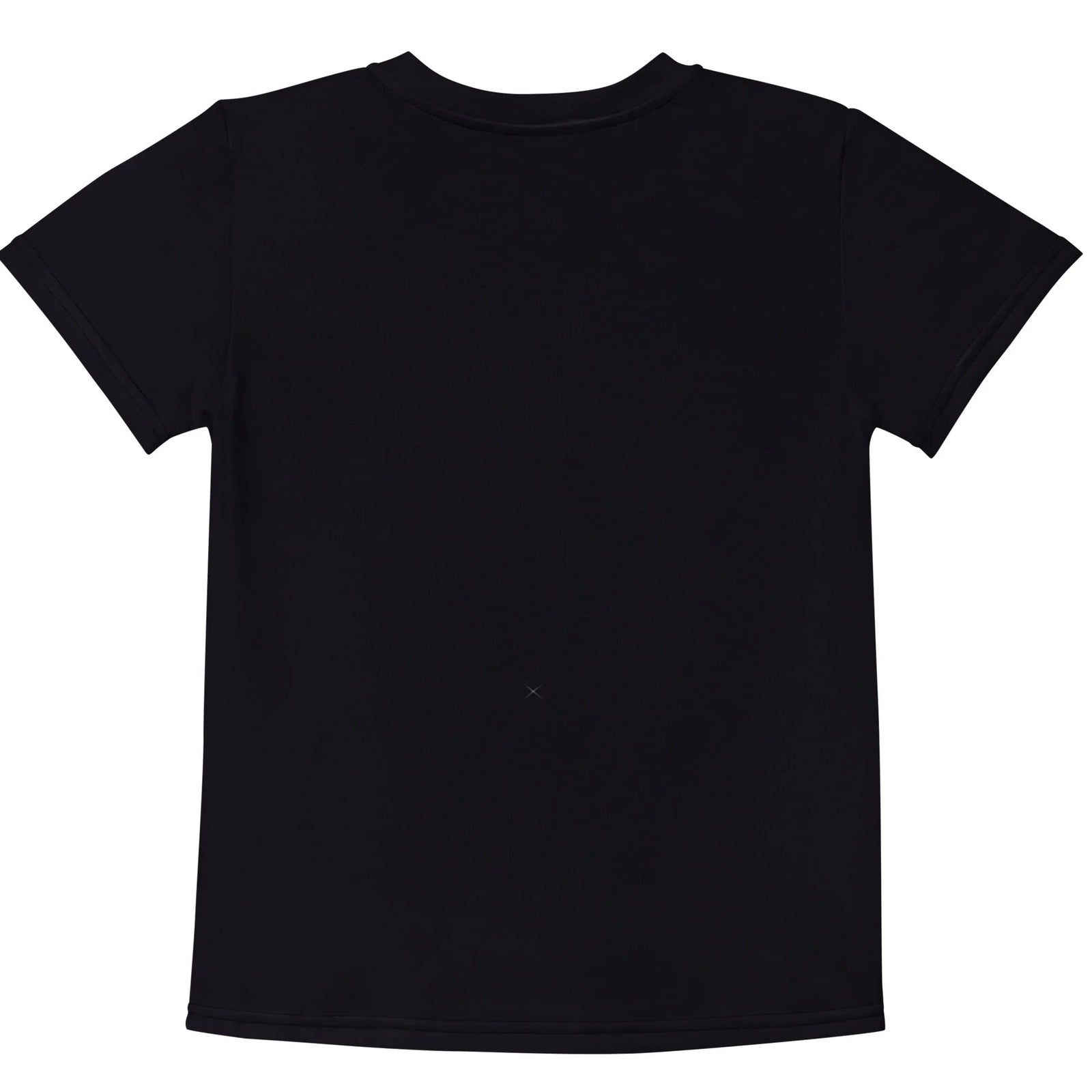 Space Wave Kid's Tee - The dynamic crouch of the white-suited astronaut contrasted against the cresting wave of impossible color, specifically the transition from a burning solar flare orange (#FF7F50) into a deep galactic violet (#8A2BE2).