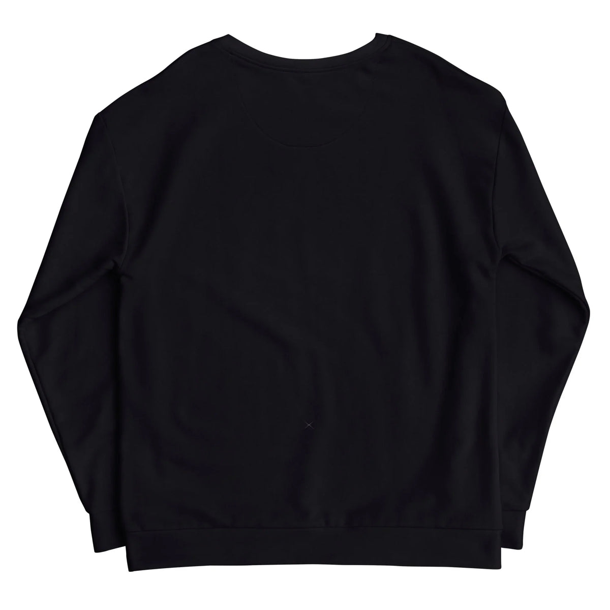 Space Wave Sweatshirt - The juxtaposition of the rigid white EVA suit surfing a fluid, brush-stroked nebula wave (#FF8C00 to #5D3F6A)