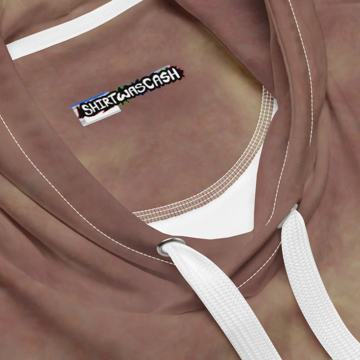 The Astrosloth Hoodie - The "parchment cream (#F0EAD6)" pressure suit housing the hyper-realistic sloth visage, contrasting against the "dusty cocoa (#967bb6)" atmospheric backdrop.