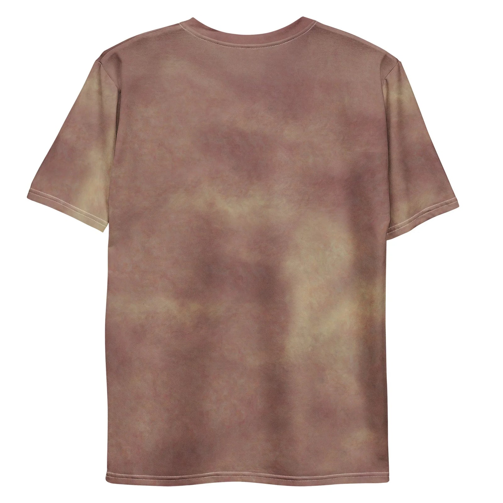 The Astrosloth T-Shirt - The beatific, wet-nosed sloth visage framed by the bulky **alabaster EVA suit (#F0F1E8)** collar, alongside the parodic bear-and-star shoulder patch and **rusty oxide red (#A64B4B)** locking ring.