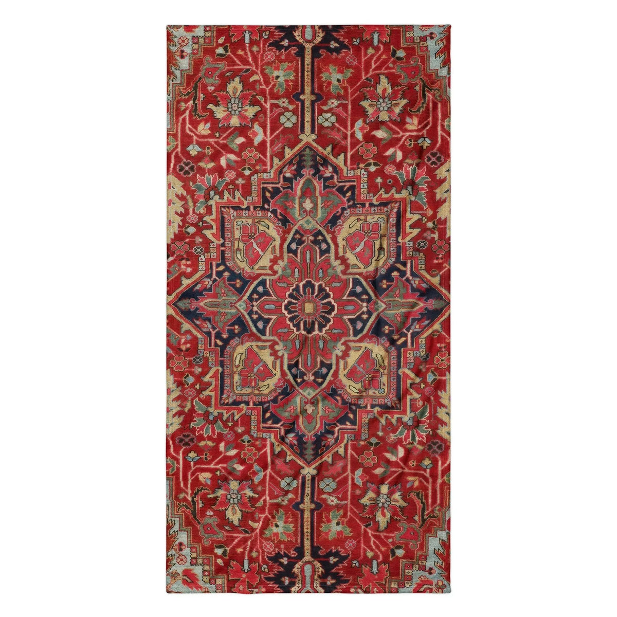 Mimicking a traditional Persian rug, this photorealistic design features a rich deep persian red field saturated with ornate motifs. Contact us with accessibility feedback, we'd love to help!