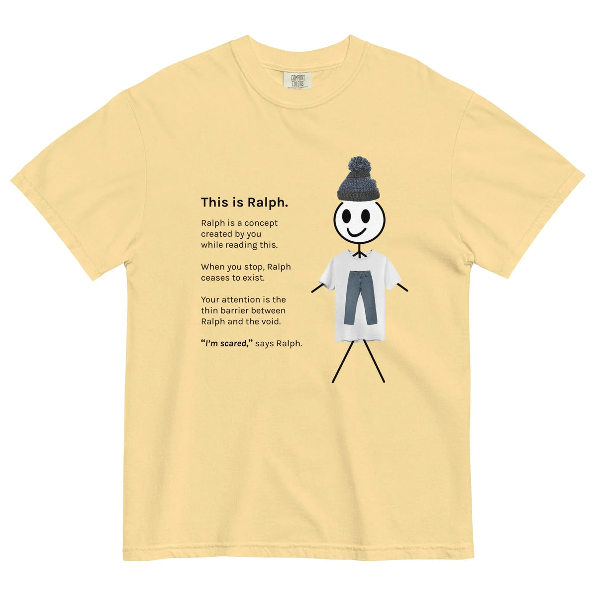 This is Ralph T-Shirt in Stark Existential Canvas. OEKO-TEX® 100, WRAP Certified, US Cotton Trust Protocol.