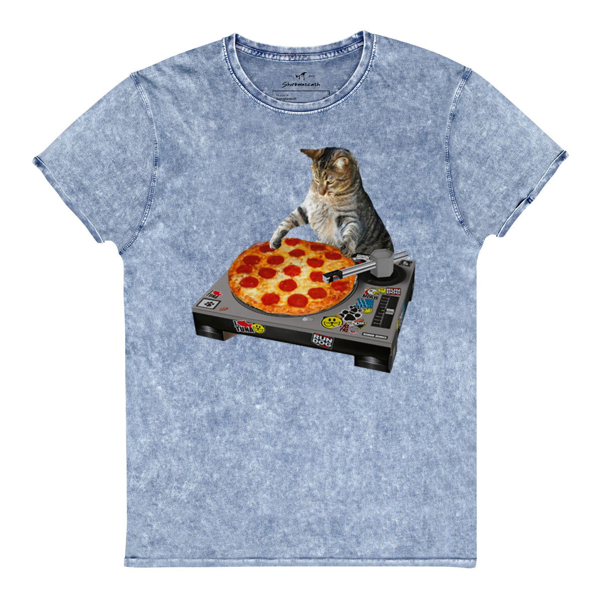 Indie Spacecat Denim T-Shirt - Shirtwascash