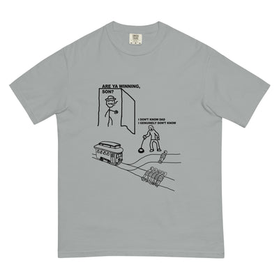 Trolley Problem Dad's T-Shirt - Shirtwascash