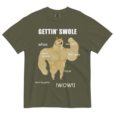 Gettin Swole Doge Men's T-Shirt - Shirtwascash