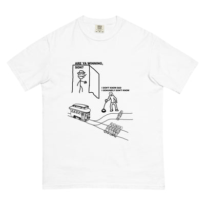 Trolley Problem Dad's T-Shirt - Shirtwascash