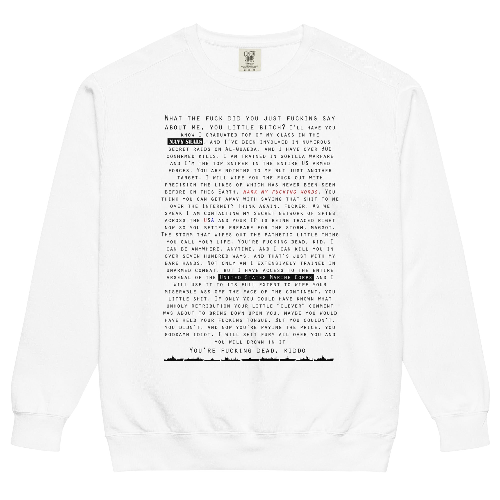 Navy Seal Copypasta Sweatshirt - Shirtwascash