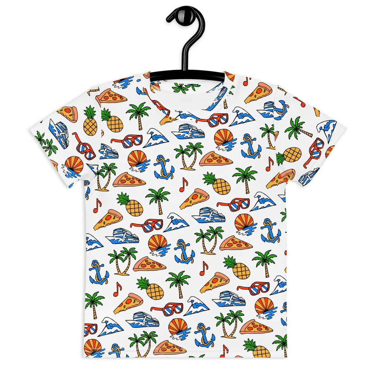 Set against a porcelain white base, this cheerful doodle-style design creates a chaotic "vacation confetti" aesthetic. Contact us with accessibility feedback, we'd love to help!