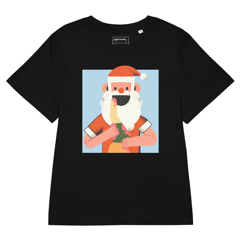 Santa Devouring His Elf Women's T-Shirt - Shirtwascash