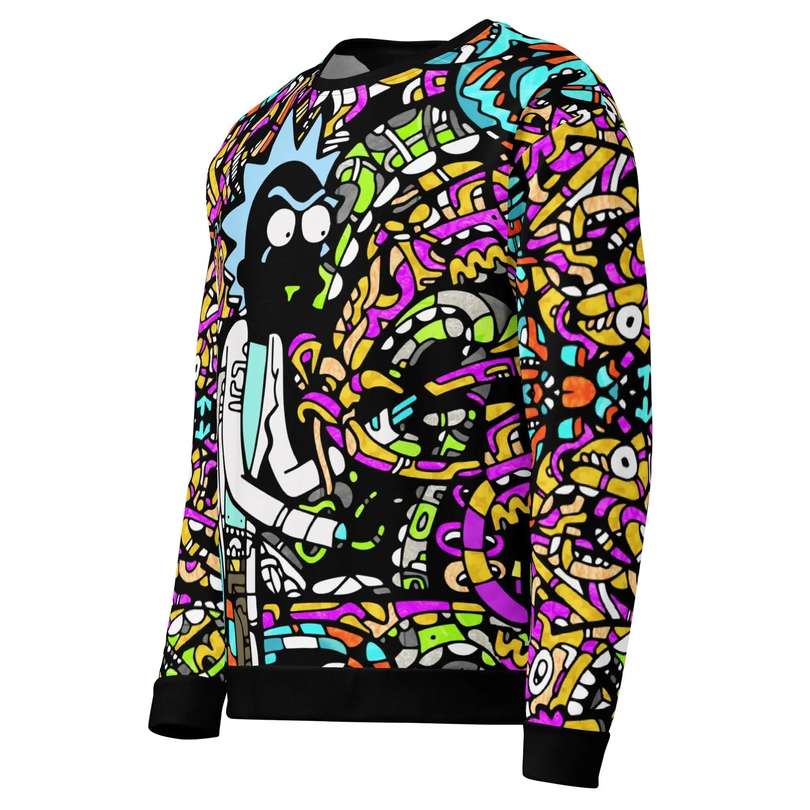 Wub a Lub Sweatshirt in Neon Dimension Noir. OEKO-TEX® 100, REACH Compliant, GRS Certified.