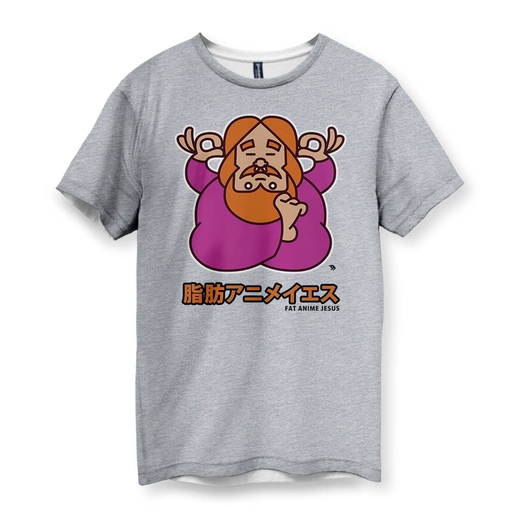 Fat Anime Jesus Herren T-Shirt