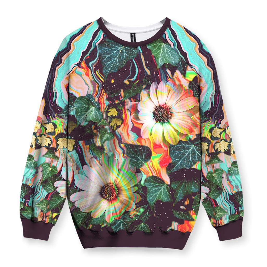 Floral Glitch Sweatshirt