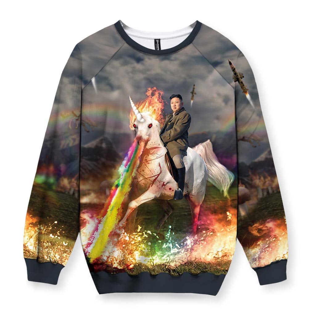 Rainbow Unicorn Kim Jong Un Sweatshirt