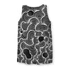 Color Wash Black & White Men's Tank