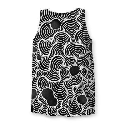 Color Wash Black & White Men's Tank