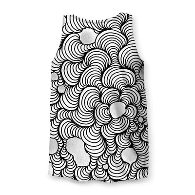 Color Wash Black & White Men's Tank