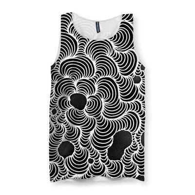 Color Wash Black & White Men's Tank