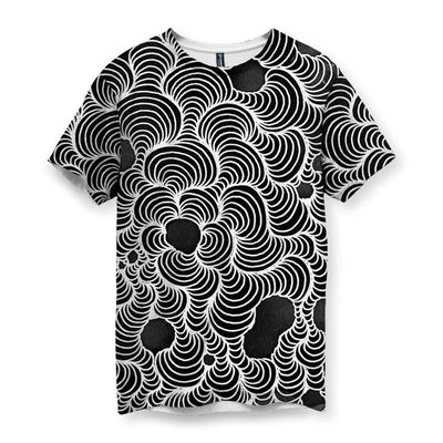 Color Wash Black & White Men's T-Shirt