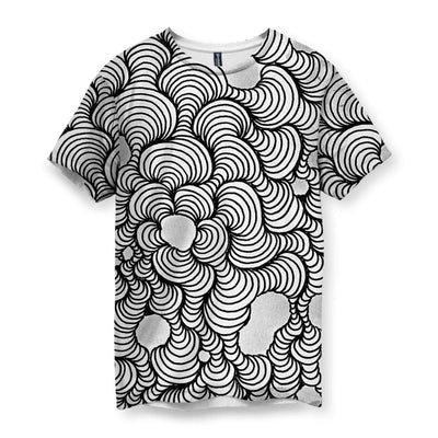 Color Wash Black & White Men's T-Shirt