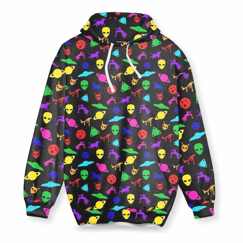 UFO Print Hoodie