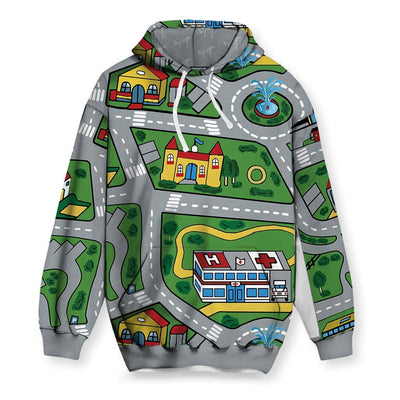 Auto-Teppich-Stadt-Hoodie