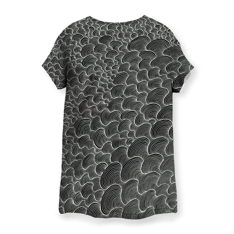 SCRIBBLEWAVE - Black & White Women's T-Shirt