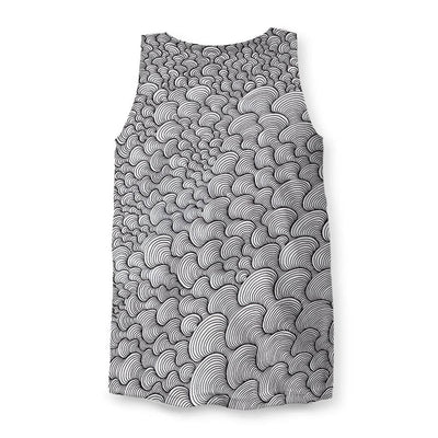 SCRIBBLEWAVE - Black & White Men's Tank