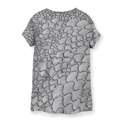 SCRIBBLEWAVE - Black & White Women's T-Shirt