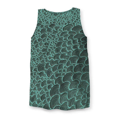 SCRIBBLEWAVE - Green Men's Tank