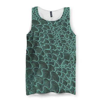 SCRIBBLEWAVE - Green Men's Tank