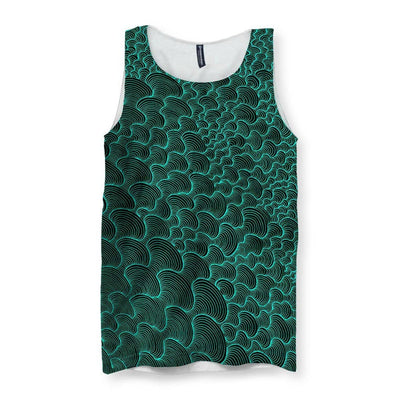 SCRIBBLEWAVE - Green Men's Tank