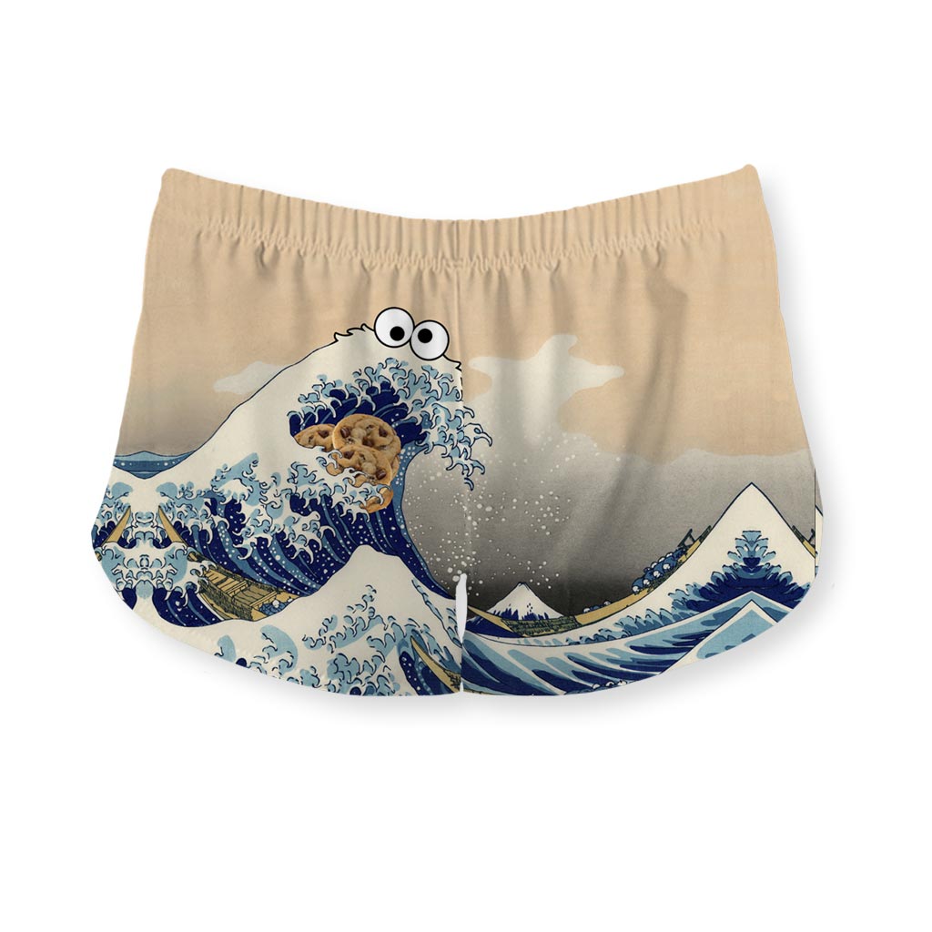 Cookie Wave Womens Running Shorts