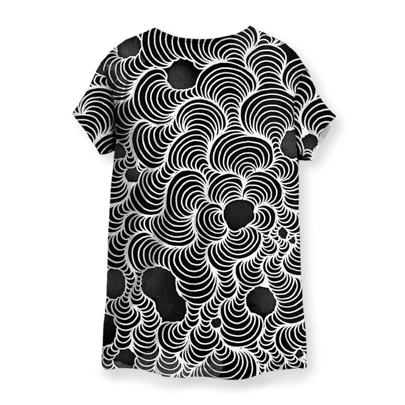 Color Wash Black & White Women's T-Shirt