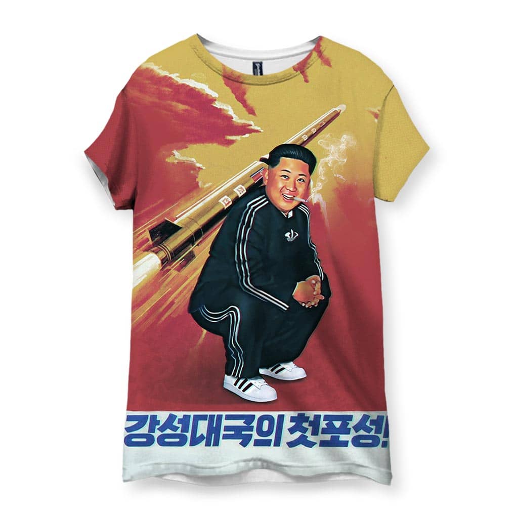 Shirtwascash - Legging Licorne Arc-en-Ciel Kim Jong Un Femme