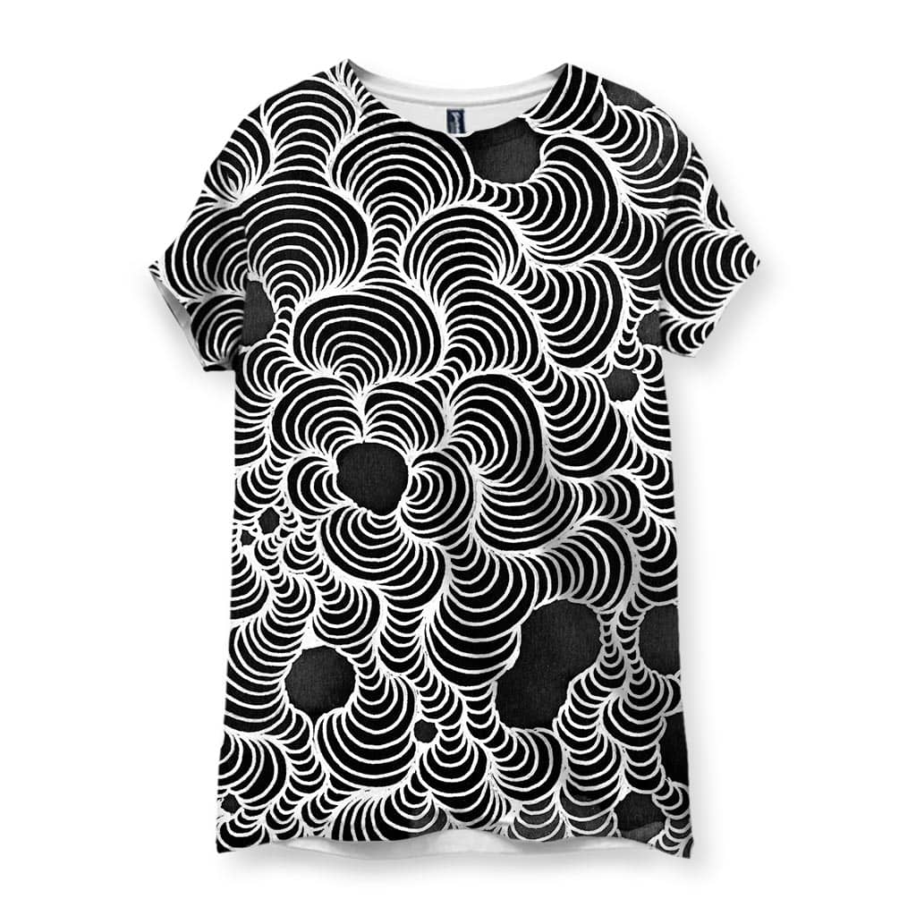 Color Wash Black & White Women's T-Shirt