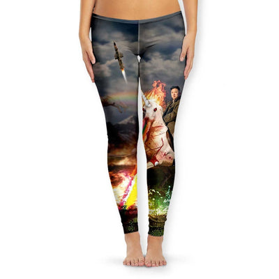 Rainbow Unicorn Kim Jong Un Women's Leggings