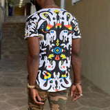 This vertically symmetrical design mirrors a traditional inkblot test through a playful graffiti-doodle aesthetic. Contact us with accessibility feedback, we'd love to help!